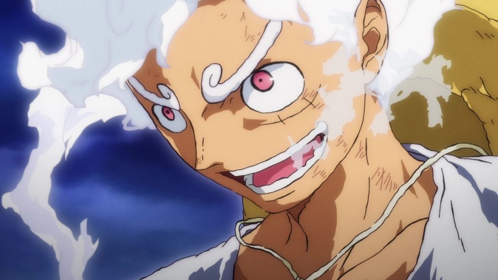 Official One Piece Episode 1072 story scene from Luffy, Kaido, Gear Five, Raizo, Jinbe, Momonosuke, Yamato, Toki, Hiyori, Denjiro, Orochi, Usopp, the Straw Hats, the Akazaya Nine, King, Rocks, Whitebeard, Higurashi, and Wano