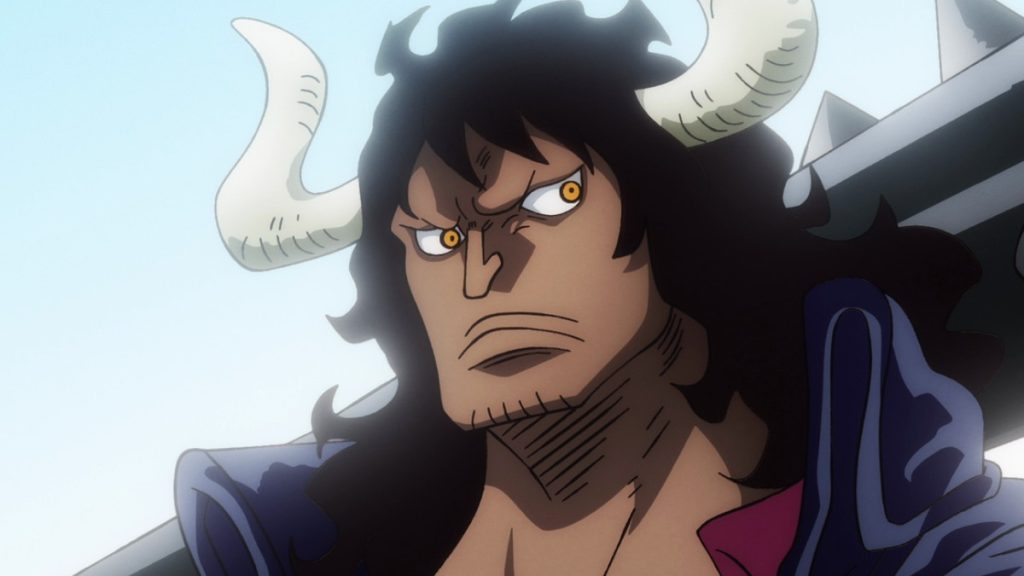 Official One Piece Episode 1076 story scene from Luffy, Kaido, Gear Five, Raizo, Jinbe, Momonosuke, Yamato, Toki, Hiyori, Denjiro, Orochi, Usopp, the Straw Hats, the Akazaya Nine, King, Rocks, Whitebeard, Higurashi, and Wano