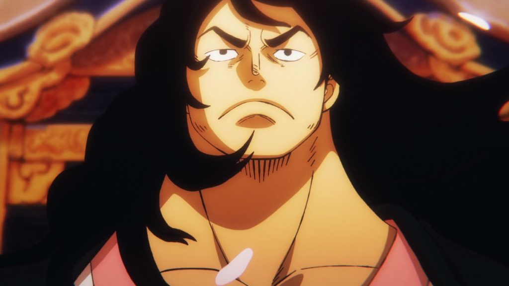 Official One Piece Episode 1078 story scene from Luffy, Zoro, Yamato, Momonosuke, Hiyori, Denjiro, the Akazaya Nine, Tama, Speed, Yasuie, Kaido, Big Mom, Robin, Sukiyaki, Pluton, Law, Kid, Buggy, Blackbeard, Ryokugyu, Shanks, Sabo, and Wano