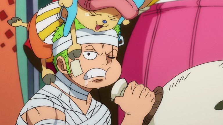 Official One Piece Episode 1079 story scene from Luffy, Zoro, Yamato, Momonosuke, Hiyori, Denjiro, the Akazaya Nine, Tama, Speed, Yasuie, Kaido, Big Mom, Robin, Sukiyaki, Pluton, Law, Kid, Buggy, Blackbeard, Ryokugyu, Shanks, Sabo, and Wano