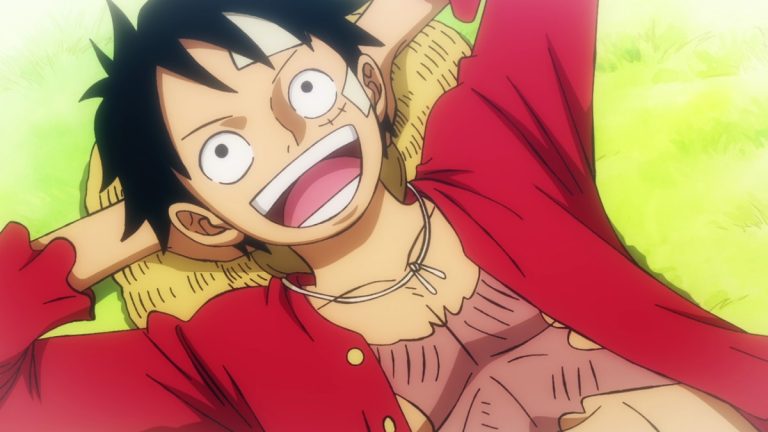 Official One Piece Episode 1088 story scene from Luffy, Hancock, Blackbeard, Rayleigh, Koby, the Seraphim, Sabo, Cobra, Vivi, Bonney, Jinbe, Chopper, Zoro, Robin, Tashigi, Helmeppo, Hibari, Prince Grus, Lilith, Shaka, Atlas, Vegapunk, the Straw Hats, Amazon Lily, Lulusia, and Egghead