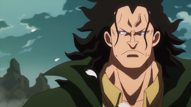 Official One Piece Episode 1097 story scene from Robin, Saul, Clover, Vegapunk, Shaka, Lilith, Pythagoras, Dragon, Kuma, Luffy, Bonney, Lucci, Kaku, Stussy, S-Bear, Atlas, Sentomaru, S-Snake, S-Hawk, S-Shark, Franky, Señor Pink, CP0, Ohara, Elbaf, Mary Geoise, and Egghead