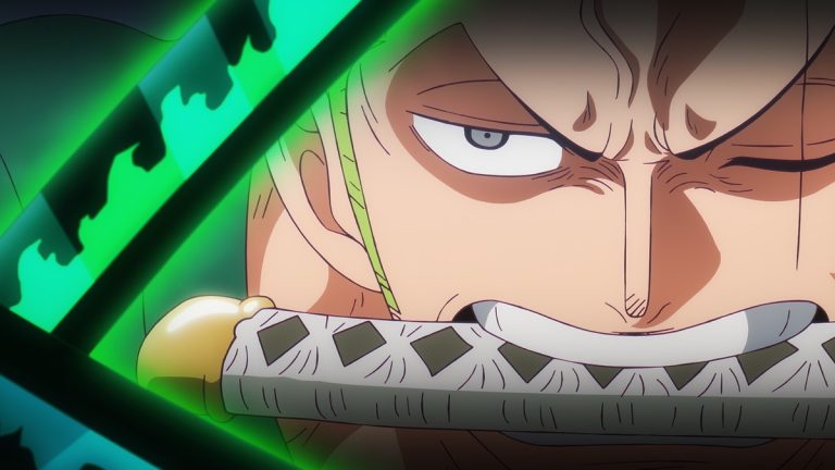 Official One Piece Episode 1104 story scene from Vegapunk, Bonney, Kuma, Stussy, Lucci, Kaku, Zoro, Sanji, Sentomaru, S-Bear, S-Snake, S-Hawk, S-Shark, Edison, Lilith, Weevil, Miss Bakkin, Marco, Kizaru, Saturn, Vivi, Wapol, Morgans, CP0, Egghead, Red Port, and Sphinx