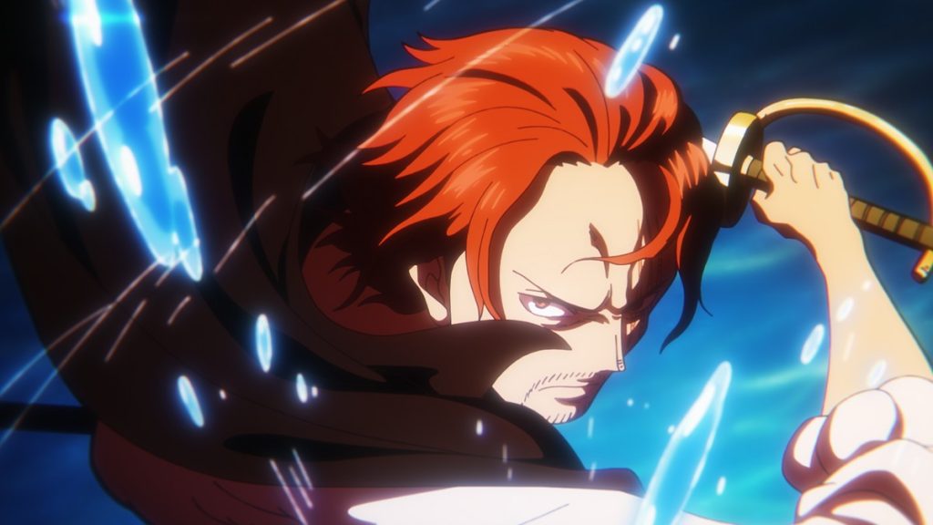 Official One Piece Episode 1112 story scene from Shanks, Kid, Killer, Dorry, Brogy, Koby, Perona, Moria, Prince Grus, Kujaku, Hibari, Garp, Helmeppo, Tashigi, Kuzan, Blackbeard, Law, Bepo, T-Bone, Sengoku, Tsuru, Buggy, Crocodile, Mihawk, Sabo, Dragon, Ivankov, Cross Guild, SWORD, Hachinosu, Elbaf, Winner Island, Lulusia, and Kamabakka
