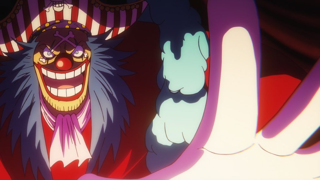 Official One Piece Episode 1116 story scene from Shanks, Kid, Killer, Dorry, Brogy, Koby, Perona, Moria, Prince Grus, Kujaku, Hibari, Garp, Helmeppo, Tashigi, Kuzan, Blackbeard, Law, Bepo, T-Bone, Sengoku, Tsuru, Buggy, Crocodile, Mihawk, Sabo, Dragon, Ivankov, Cross Guild, SWORD, Hachinosu, Elbaf, Winner Island, Lulusia, and Kamabakka