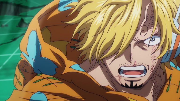 Official One Piece Episode 1138 story scene from Bonney, Kuma, Saturn, Vegapunk, Kizaru, Sanji, Franky, Atlas, Luffy, Gear Five, Nika, Dorry, Brogy, the Giant Warrior Pirates, Zoro, Lucci, Catarina Devon, Van Augur, Caribou, the Blackbeard Pirates, the Pacifistas, the Marines, Egghead, Elbaf, and the Buster Call