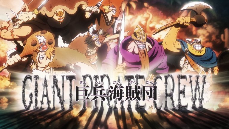 Official One Piece Episode 1141 story scene from Bonney, Kuma, Saturn, Vegapunk, Kizaru, Sanji, Franky, Atlas, Luffy, Gear Five, Nika, Dorry, Brogy, the Giant Warrior Pirates, Zoro, Lucci, Catarina Devon, Van Augur, Caribou, the Blackbeard Pirates, the Pacifistas, the Marines, Egghead, Elbaf, and the Buster Call