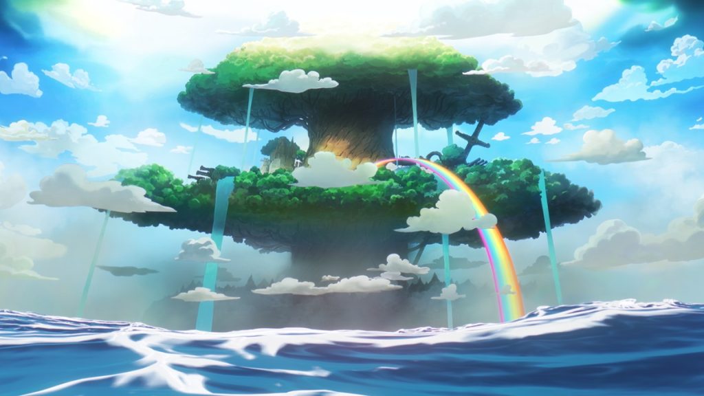 Official One Piece Episode 1162 story scene from Usopp, Luffy, Zoro, Sanji, Chopper, Nami, Robin, Saul, Brook, Franky, Jinbe, Lilith, Bonney, Gerd, Goldberg, Hajrudin, Road, Colon, Ripley, Jorul, Dorry, Loki, King Harald, Shanks, Shamrock, Gunko, the Holy Knights, Harley, Nika, Treasure Tree Adam, the Owl Library, Walrus School, Aurust Castle, and Elbaf