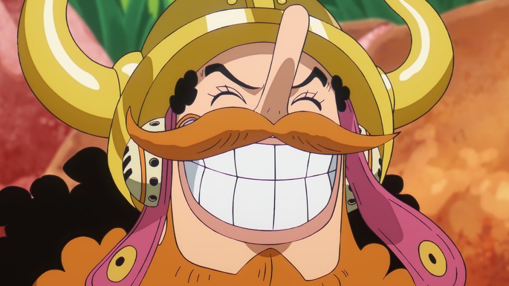 Official One Piece Episode 1165 story scene from Usopp, Luffy, Zoro, Sanji, Chopper, Nami, Robin, Saul, Brook, Franky, Jinbe, Lilith, Bonney, Gerd, Goldberg, Hajrudin, Road, Colon, Ripley, Jorul, Dorry, Loki, King Harald, Shanks, Shamrock, Gunko, the Holy Knights, Harley, Nika, Treasure Tree Adam, the Owl Library, Walrus School, Aurust Castle, and Elbaf