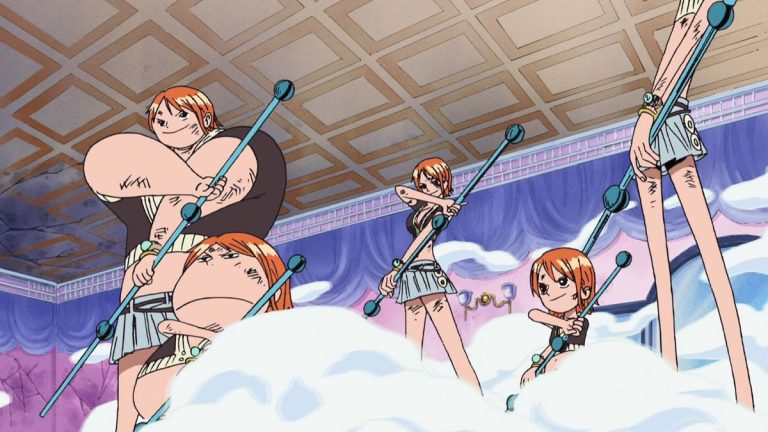 Official One Piece Episode 296 story scene from the Enies Lobby soap, Buster Call, and Monster Point battles