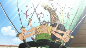 One Piece Episode 300 React: Zoro Makes Fighting Spirit Visible Through Nine-Sword Style Asura