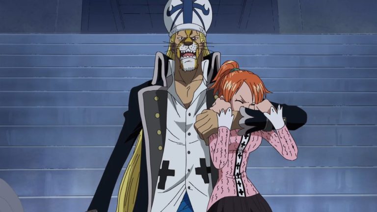 Official One Piece Episode 351 story scene from Inuppe and Jigoro, Brook’s return, zombie purification, Luffy’s stolen shadow, and Oars awakening