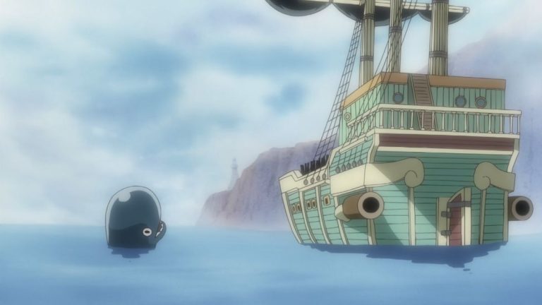 Official One Piece Episode 354 story scene from Brook’s afro vow, Laboon, the shadowless crew, the dawn deadline, Hogback, Moria, and Perona