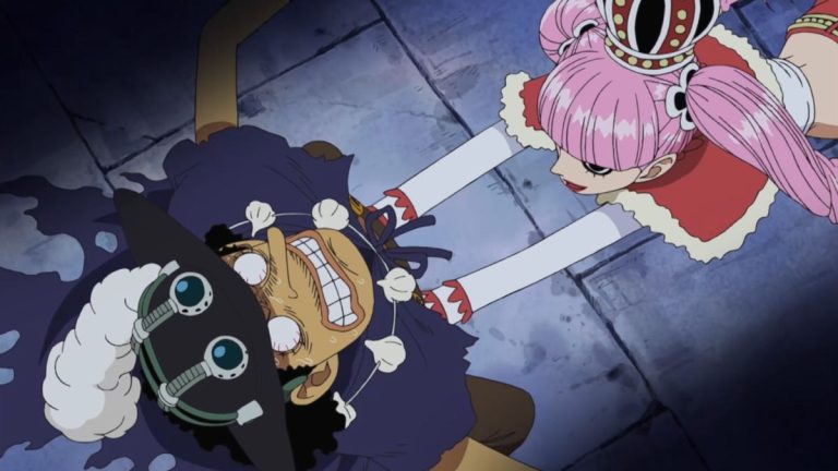 Official One Piece Episode 360 story scene from Oars, the General Zombies, Absalom’s coerced wedding, Moria’s Doppelman, Sanji, Nami, Usopp, and Perona