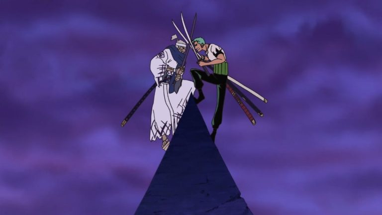 Official One Piece Episode 362 story scene from Zoro and Ryuma, Chopper and Hogback, Oars hunting the Straw Hats, Nami waking, and Absalom’s coerced wedding