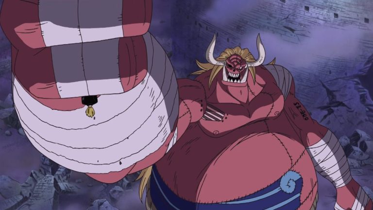 Official One Piece Episode 365 story scene from Zoro and Ryuma, Chopper and Hogback, Oars hunting the Straw Hats, Nami waking, and Absalom’s coerced wedding