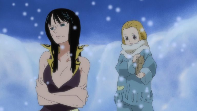 Official One Piece Episode 420 story scene from Luffy’s Ace rescue decision, Hancock’s love sickness, Weatheria, Karakuri Island, Torino Kingdom, Kamabakka Kingdom, Tequila Wolf, Greenstone, and the scattered Straw Hats