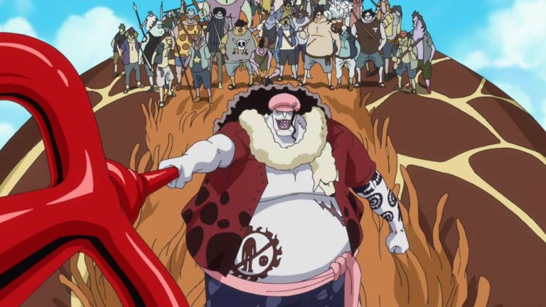 Official One Piece Episode 535 story scene from Princess Shirahoshi, Hard-Shell Tower, Vander Decken IX, King Neptune, Ryugu Palace, Hody Jones, the New Fish-Man Pirates, Energy Steroids, and Zoro’s underwater battle