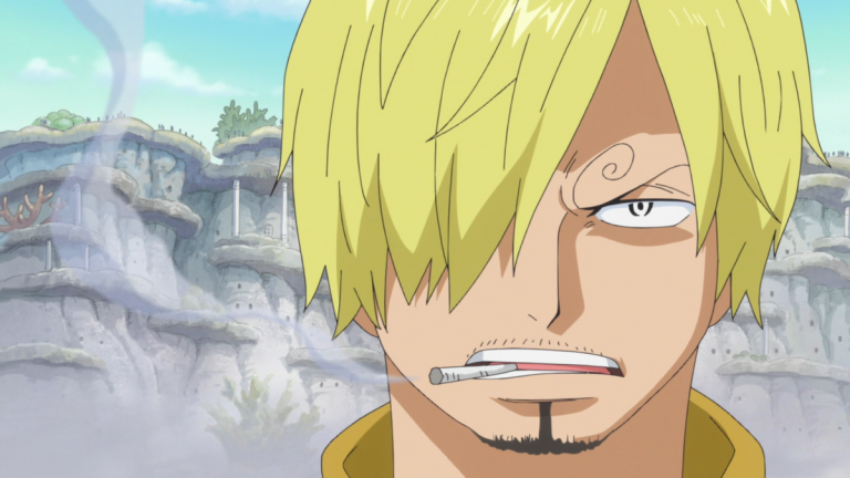 Official One Piece Episode 555 story scene from Hody Jones, Queen Otohime, Shirahoshi, Luffy, Jinbe, Conqueror’s Haki, Zoro, Sanji, the Straw Hats, Franky, the Brachio Tank, and the Thousand Sunny