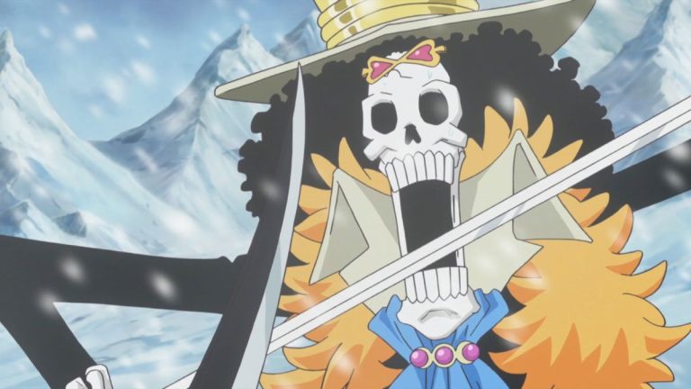Official One Piece Episode 584 story scene from Punk Hazard, Akainu and Aokiji’s climate scars, Kin’emon, Momonosuke, the giant children, Brownbeard, Trafalgar Law, Smoker, G-5, and the hidden master Caesar Clown