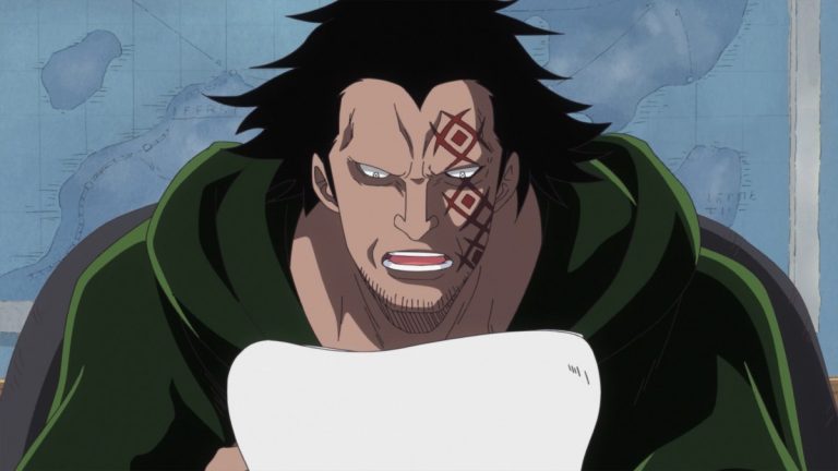 Official One Piece Episode 752 story scene from Edward Weevil, Miss Bakkin, Kizaru, Luffy, Trafalgar Law, Zoro, Kanjuro, Ryunosuke, Zunesha, Wanda, Carrot, Roddy, Nami, Chopper, Brook, Sanji, Caesar Clown, Sheepshead, and the Mink Tribe