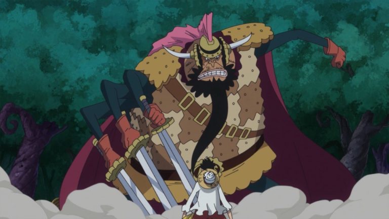 Official One Piece Episode 798 story scene from Luffy, Nami, Pound, Lola, Brûlée, Randolph, Kingbaum, Cracker, Sanji, Reiju, Judge, Ichiji, Niji, Yonji, Cosette, Zeff, Big Mom, Chopper, Carrot, Brook, Pedro, and the Homies