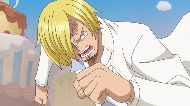 Official One Piece Episode 835 story scene from Sanji, Pudding, Luffy, Jinbe, Brook, Big Mom, Bege, Katakuri, Reiju, Judge, Germa, Caesar, Pedro, Oven, Perospero, Daifuku, Mother Carmel, young Linlin, Hajrudin, Jorul, and the Elbaf giants