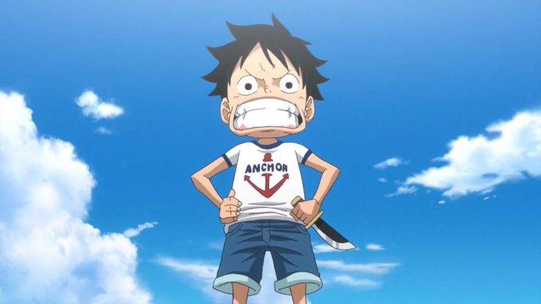 Official One Piece Episode 878 story scene from Pudding, Sanji, Carrot, Pedro, Katakuri, Brûlée, Jinbe, Luffy, Shanks, Nami, Zeus, Shirahoshi, Morgans, Koby, Rebecca, Leo, Viola, Belo Betty, Morley, Lindbergh, Karasu, Moda, Pinkbeard, Sabo, Dragon, Ivankov, Sakazuki, Kizaru, Fujitora, Green Bull, Sengoku, Ace, Bon Clay, and Whitebeard