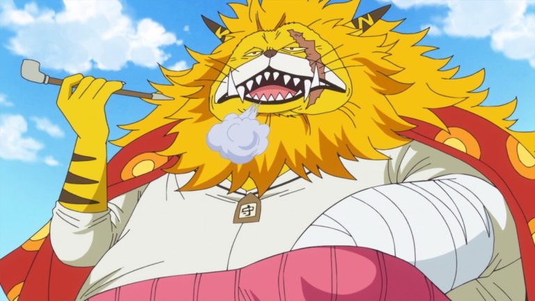 Official One Piece Episode 890 story scene from Luffy, Big Mom, Kaido, Shanks, Sakazuki, Kizaru, Sabo, Kuma, Bonney, Morley, Karasu, Lindbergh, Shirahoshi, Vivi, Cobra, Im, the Five Elders, Marco, Nekomamushi, Whitebeard, Blackbeard, Weevil, Nami, Sanji, Chopper, Brook, and the Thousand Sunny
