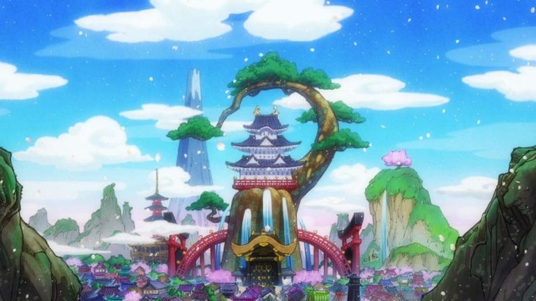Official One Piece Episode 892 story scene from Luffy, Zoro, Robin, Usopp, Franky, Nami, Sanji, Chopper, Brook, Otama, Ace, Hitetsu, Hawkins, Kaido, Orochi, Hancock, Cidre, Ginger, Buena Festa, Bullet, and the Thousand Sunny