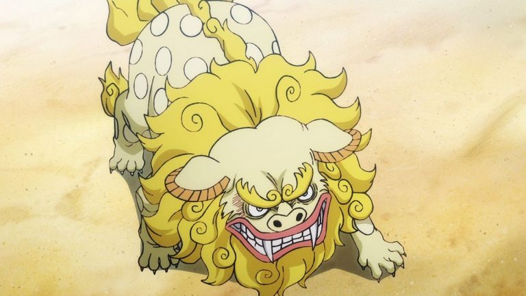 Official One Piece Episode 893 story scene from Luffy, Zoro, Robin, Usopp, Franky, Nami, Sanji, Chopper, Brook, Otama, Ace, Hitetsu, Hawkins, Kaido, Orochi, Hancock, Cidre, Ginger, Buena Festa, Bullet, and the Thousand Sunny