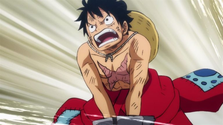 Official One Piece Episode 930 story scene from Orochi, Komurasaki, Toko, Kyoshiro, Robin, Brook, Nami, Shinobu, O-Lin, Chopper, Otama, Momonosuke, Okiku, Luffy, Hyogoro, Daifugo, Babanuki, Queen, Raizo, Kawamatsu, and Zoro
