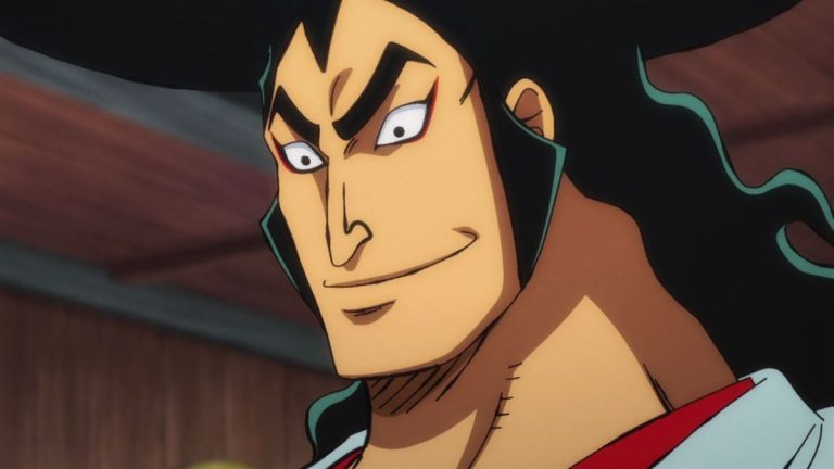 Official One Piece Episode 968 story scene from Roger, Oden, Toki, Momonosuke, Hiyori, Shanks, Buggy, Tom, Iceburg, Franky, Neptune, Shyarly, Kinemon, the Nine Red Scabbards, Orochi, Higurashi, Hyogoro, Kaido, and the Beasts Pirates