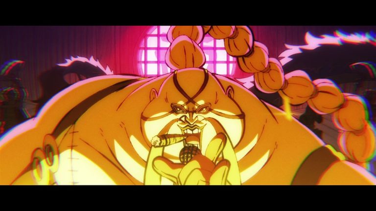 Official One Piece Episode 982 story scene from Luffy, Zoro, Jinbe, Franky, Kinemon, Denjiro, Law, Kid, Otama, Queen, Kaido, Yamato, Ulti, Page One, Who’s-Who, Black Maria, X Drake, Sasaki, and Apoo