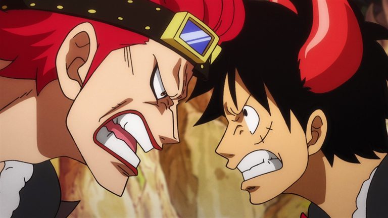 Official One Piece Episode 984 story scene from Luffy, Zoro, Jinbe, Franky, Kinemon, Denjiro, Law, Kid, Otama, Queen, Kaido, Yamato, Ulti, Page One, Who’s-Who, Black Maria, X Drake, Sasaki, and Apoo