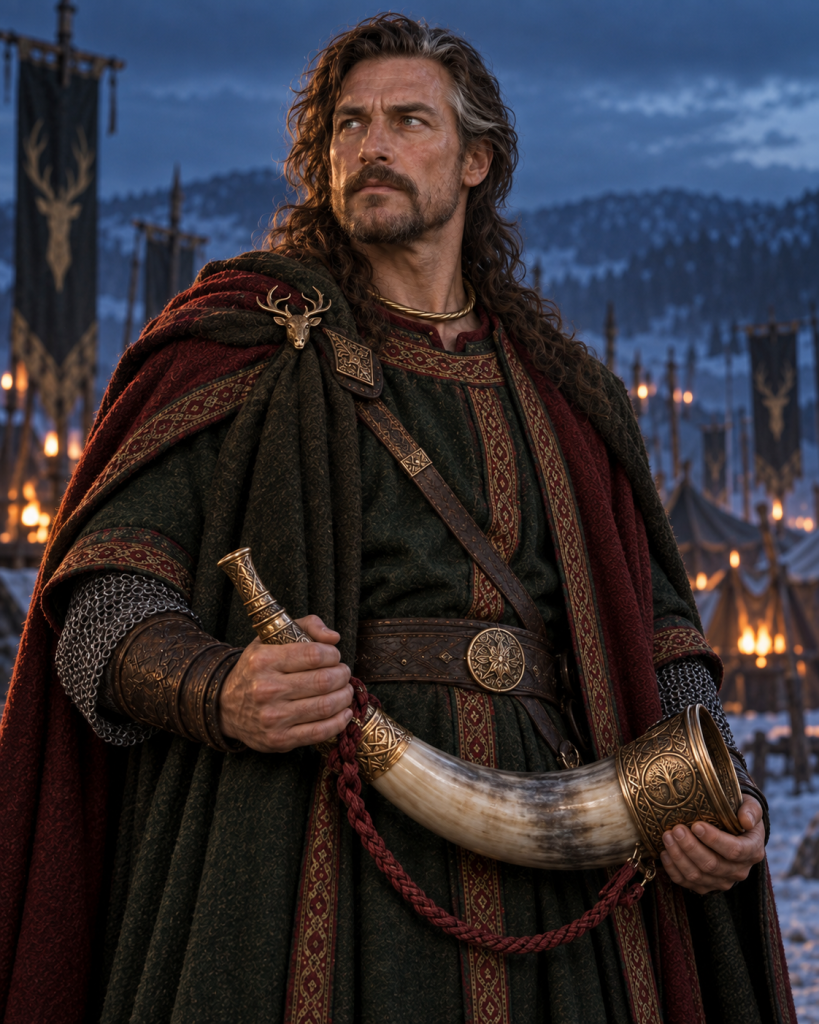 Editorial reconstruction of Prince Sinnach holding Ti-tuno before Ach Samrath