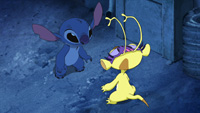 The controlled electric experiment confronting Stitch in the official TV Tokyo still for Episode 5