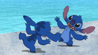 Multiple copies of Stitch created by Jumba’s camera in the official TV Tokyo still for Episode 8