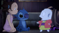 Waracchi causing playful mischief around Izayoi in the official TV Tokyo still for Episode 10