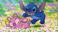 Angel asleep under the Black Valley curse in the official TV Tokyo still for Stitch anime Episode 23
