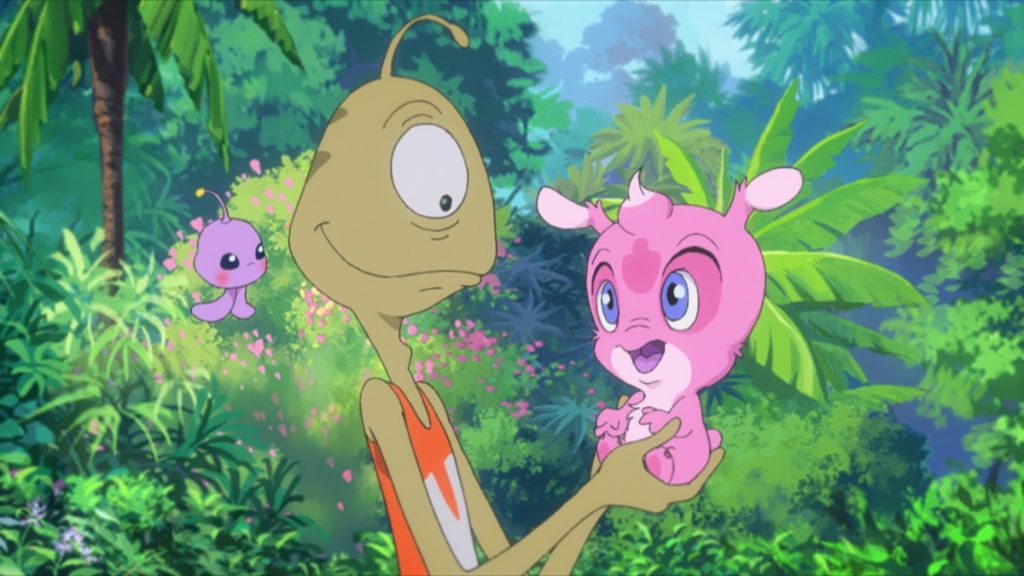 Mr. Stenchy and Skunkuna in the official Apple TV still for Stitch anime season two Episode 2