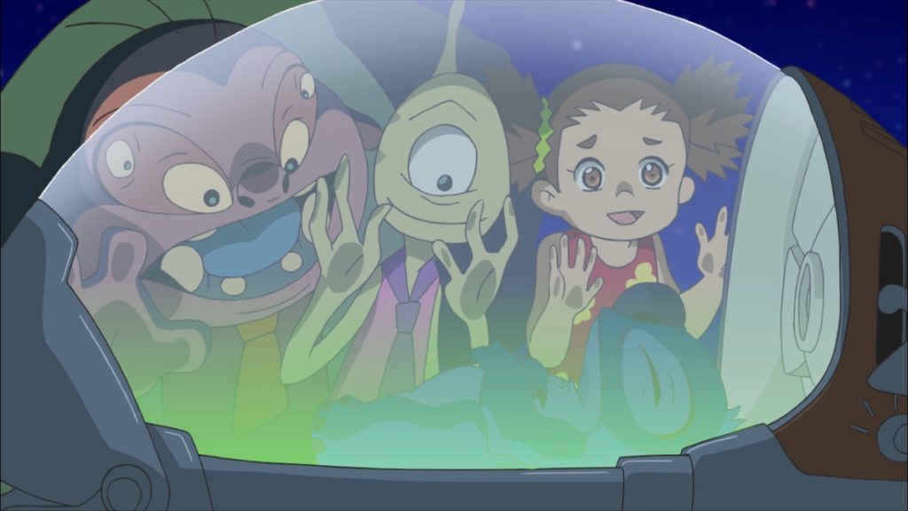 Official Apple TV still for Stitch anime production season three Episode 10, スティッチが生まれた日（後編）