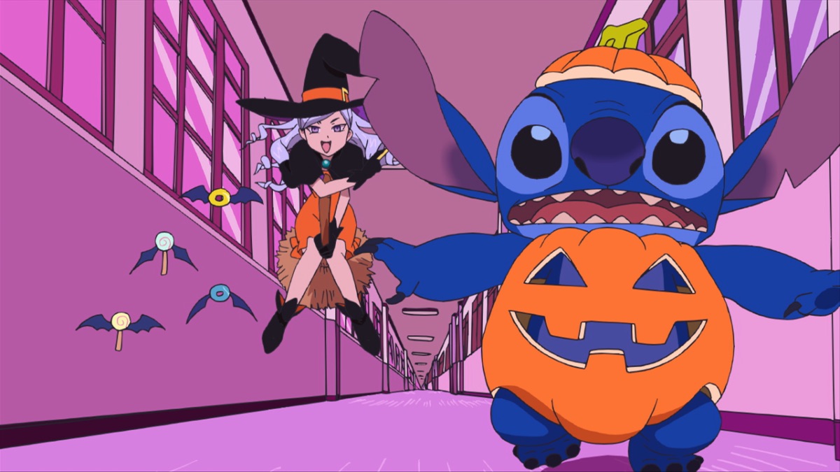 Official Apple TV still for Stitch anime production season three Episode 13, 魔女屋敷でハロウィーン・パーティー