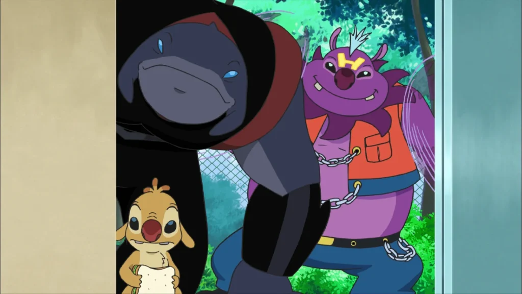 Official Disney+ still for Stitch anime production season three Episode 14, 炎のＨＶアタック！