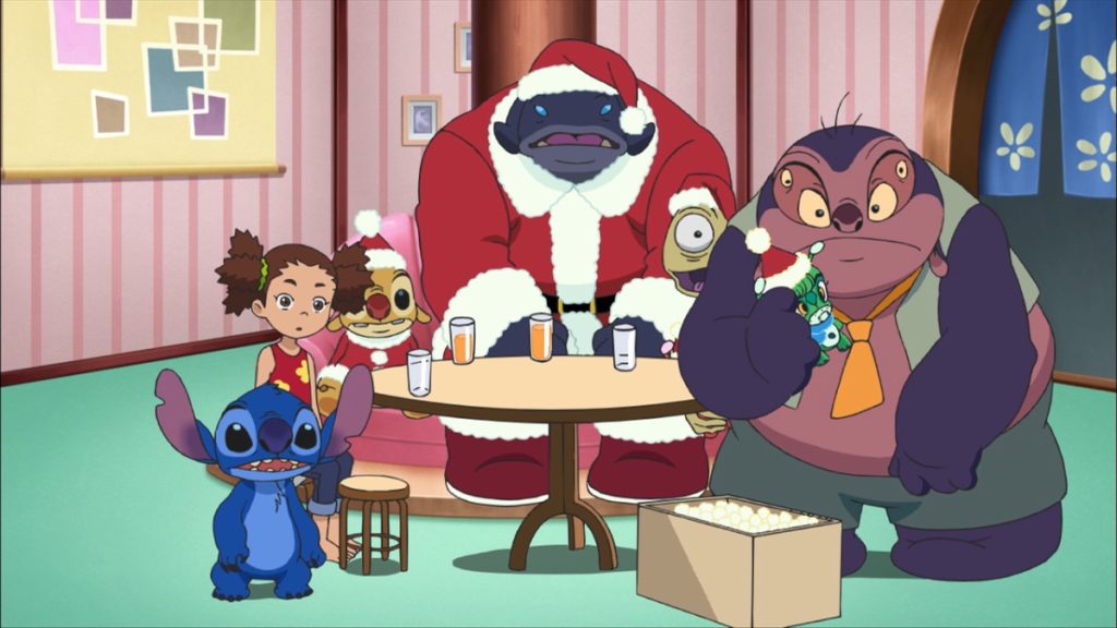 Official Apple TV still for Stitch anime production season three Episode 19, 世界のクリスマスを守れ！