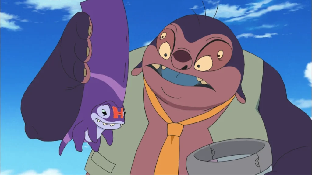 Official Disney+ still for Stitch anime production season three Episode 22, 豪華客船を守れ！