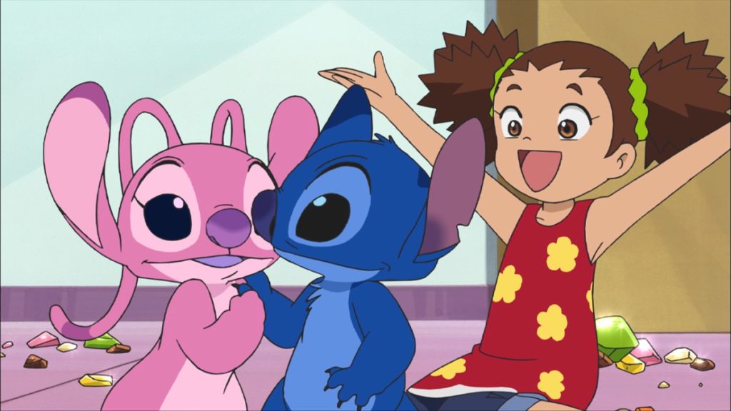 Official Apple TV still for Stitch anime production season three Episode 25, スティッチ、チョコになる