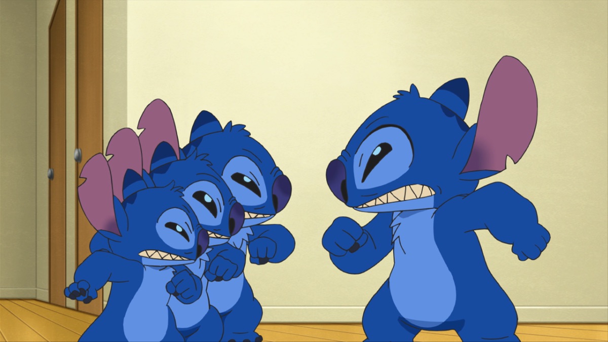 Official Apple TV still for Stitch anime production season three Episode 28, スティッチ親分、登場!