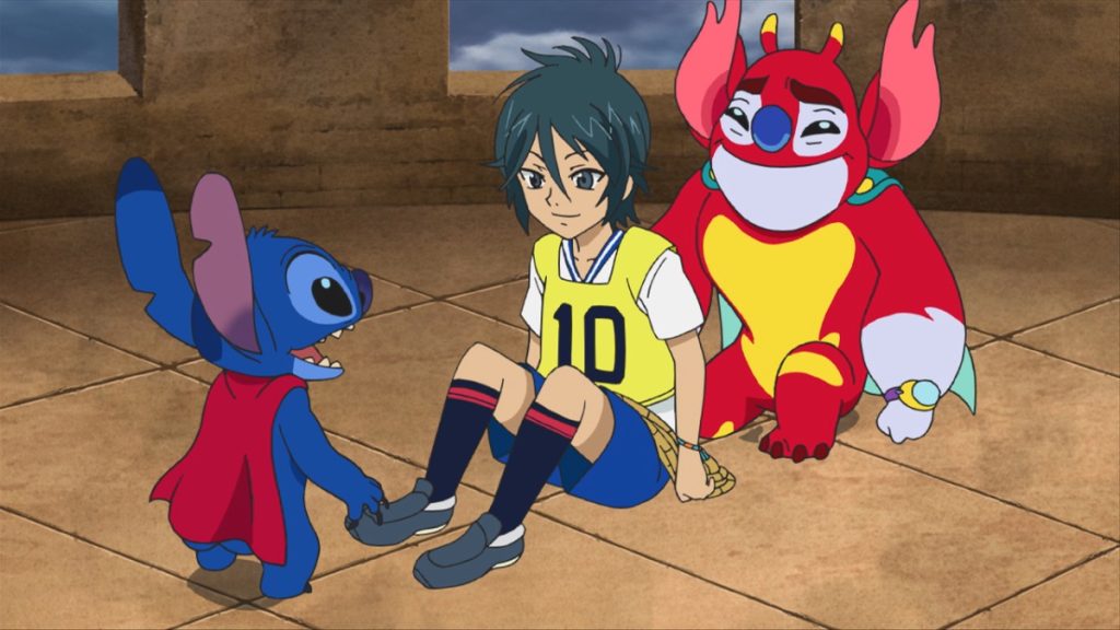 Official Apple TV still for Stitch anime production season three Episode 30, ヒーローはつらいよ