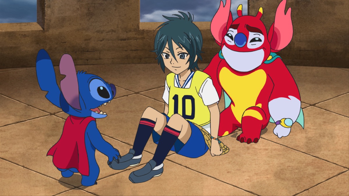 Official Apple TV still for Stitch anime production season three Episode 30, ヒーローはつらいよ